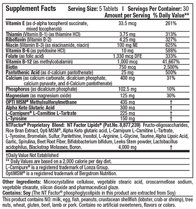 Nutritional Therapeutics, NT Factor® Advanced Physician's Formula with B-Vitamins 150 Tablets Nutritional Therapeutics