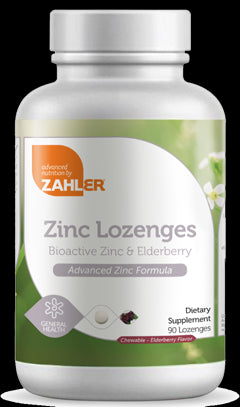 Zinc Lozenges Elderberry Flavor 90 Lozenges Zahler