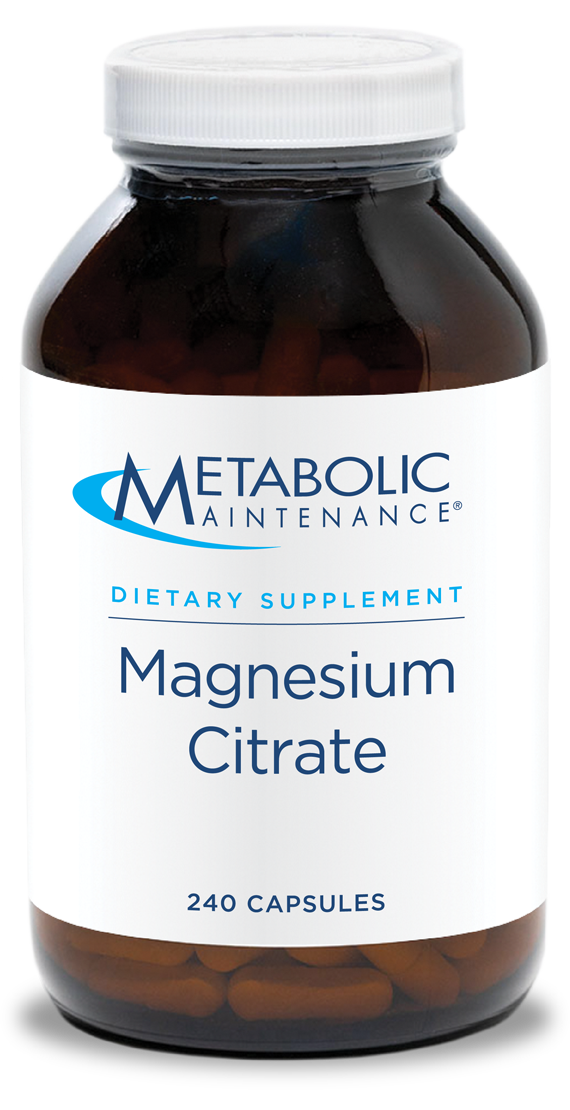 Magnesium Citrate 240 Capsules Metabolic Maintenance