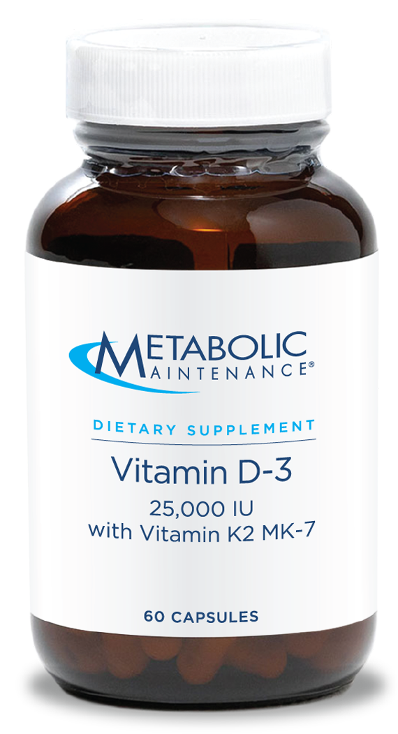 Vitamin D-3 25,000 IU 60 Capsules Metabolic Maintenance