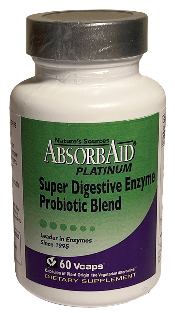 AbsorbAid Platinum Super Digestive Blend 60 Capsules Nature's Sources