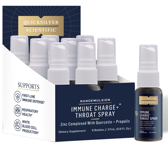 Immune Charge+ Throat Spray 9 Pack Quicksilver