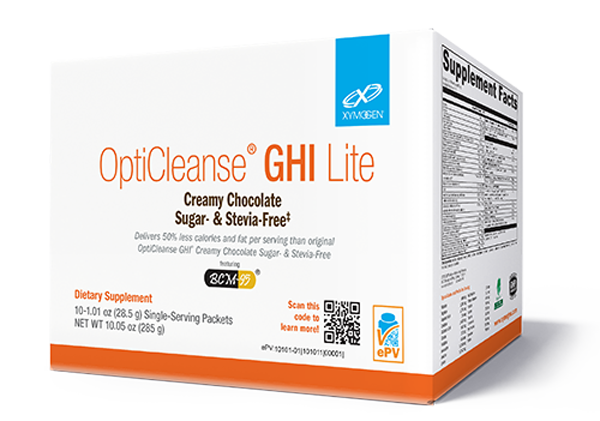 OptiCleanse® GHI Lite Creamy Chocolate Sugar- & Stevia-Free 10 Servings XYMOGEN®