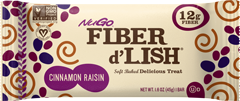 Fiber d'Lish Cinnamon Raisin 16 Bars NuGo Nutrition