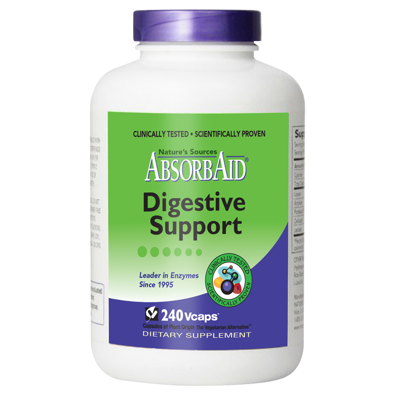 AbsorbAid Digestive Support 240 Capsules Nature's Sources