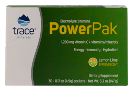 Electrolyte Stamina Power Pak Lemon Lime 30 Servings Trace Minerals