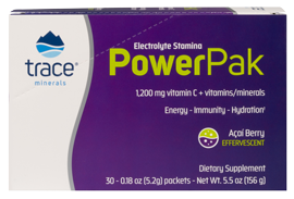 Electrolyte Stamina Power Pak Acai Berry 30 Servings Trace Minerals