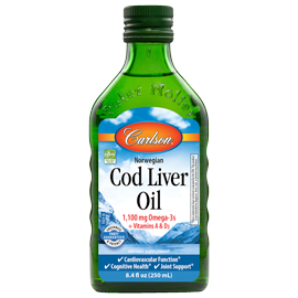 Cod Liver Oil Natural Flavor 8.4 oz Carlson Labs
