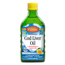Cod Liver Oil Lemon Flavor 8.4 oz Carlson Labs