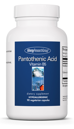 Pantothenic Acid 90 Capsules Allergy Research Group