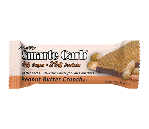 Smarte Carb Peanut Butter Crunch 12 Bars NuGo Nutrition