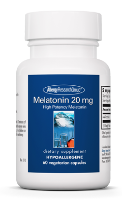 Melatonin 20 mg 60 Capsules Allergy Research Group