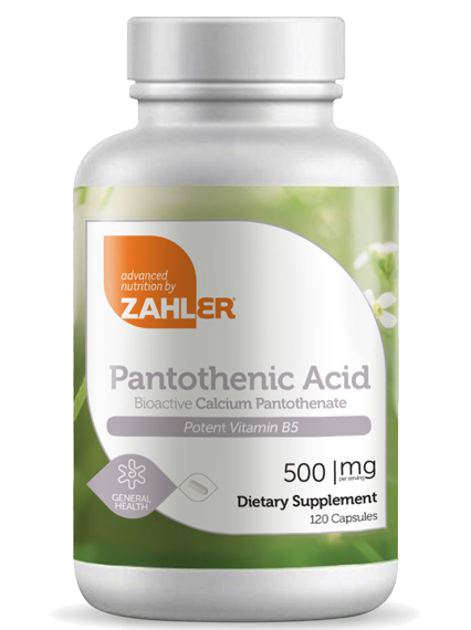 Pantothenic Acid 120 Capsules Zahler