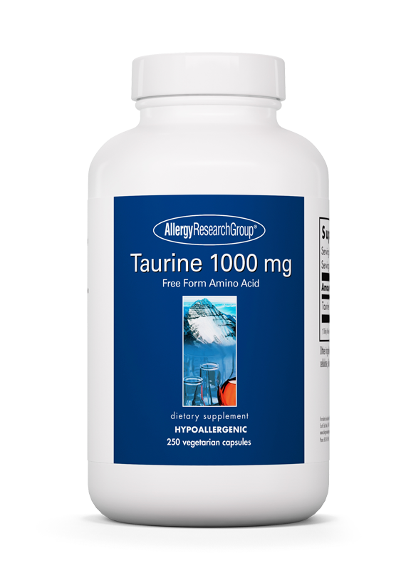 Taurine 1000 mg 250 Capsules Allergy Research Group