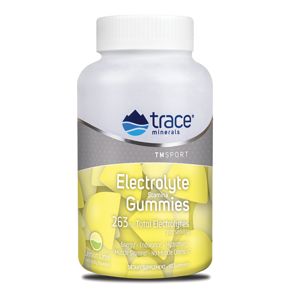 Electrolyte Stamina Gummies Lemon Lime 90 Gummies Trace Minerals