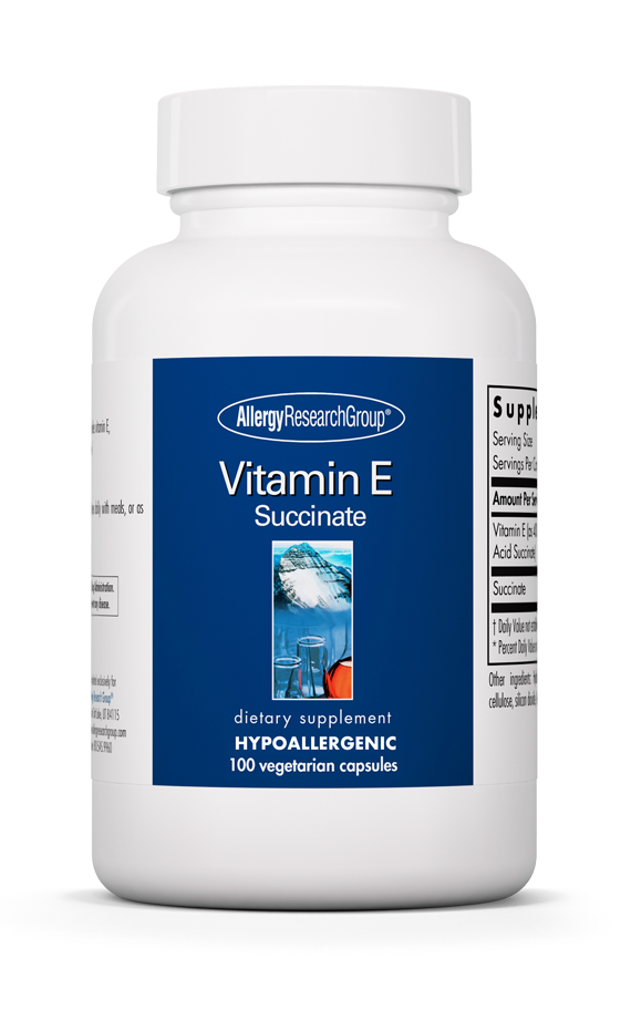 Vitamin E Succinate 100 Capsules Allergy Research Group