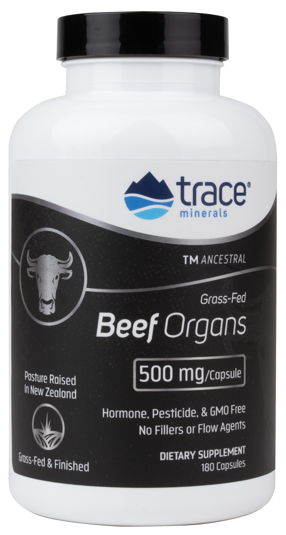 Beef Organs 500 mg 180 Capsules Trace Minerals