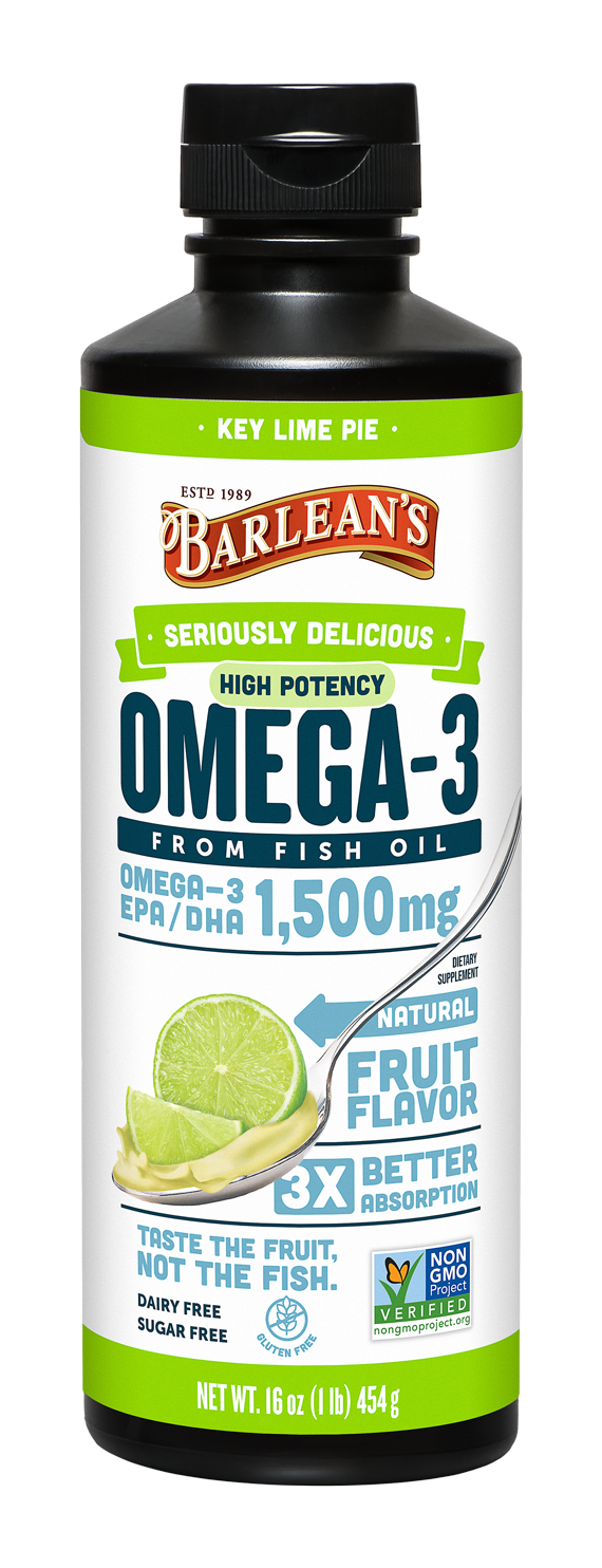 Seriously Delicious High Potency Omega-3 Key Lime Pie 16 oz Barlean’s