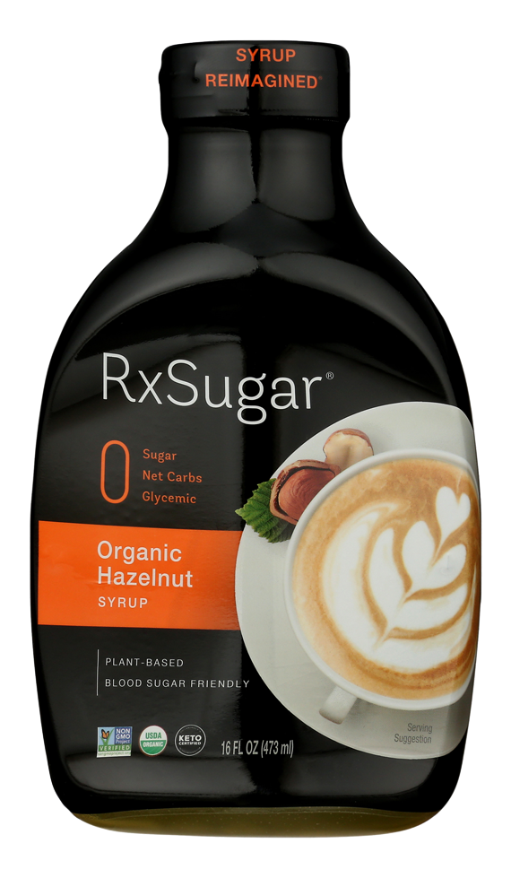 RxSugar® Organic Hazelnut Syrup 16 fl oz RxSugar