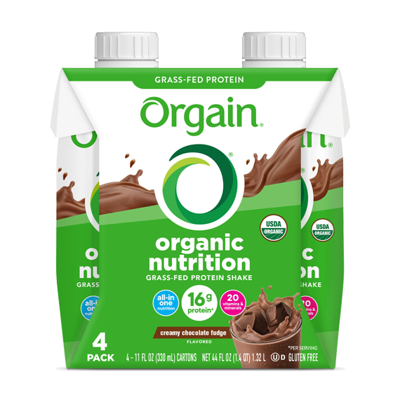 Organic Nutrition Shake Creamy Chocolate Fudge 4 Pack Orgain