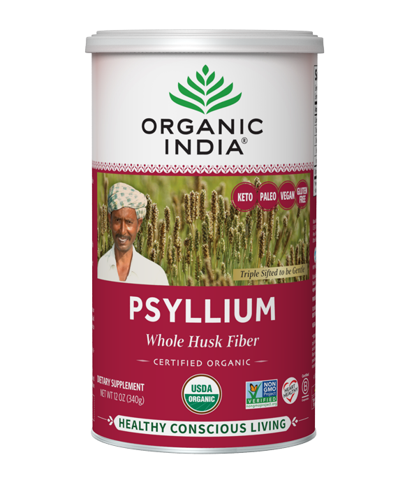 Psyllium Organic Whole Husk Fiber 68 Servings Organic India